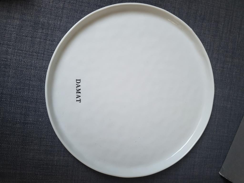 Rond witte schaal tepsi yuzuk damat kahvesi dienblad, Ophalen of Verzenden, Zo goed als nieuw, Rond