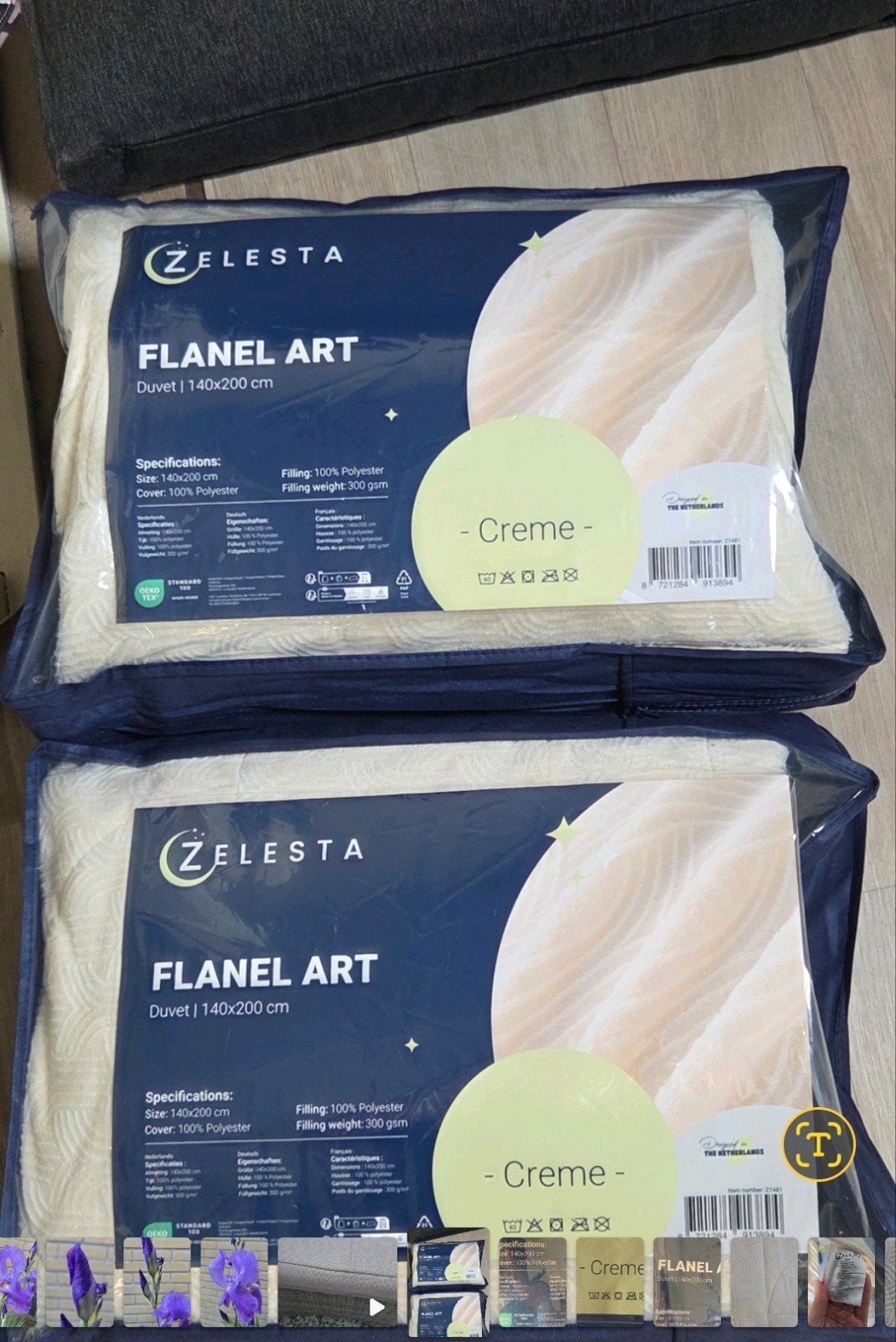 2x Zalesta Flannel Art dekbed 140x200 cm + kussenslopen, Kinderen en Baby's, Kinderkamer | Beddengoed, Ophalen