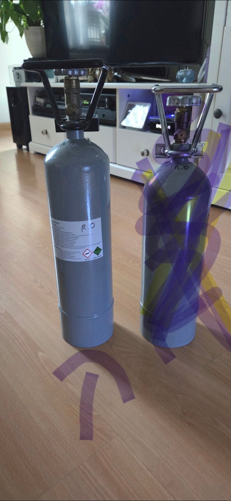 Co2 fles 2,5 kg, Ophalen, Gebruikt
