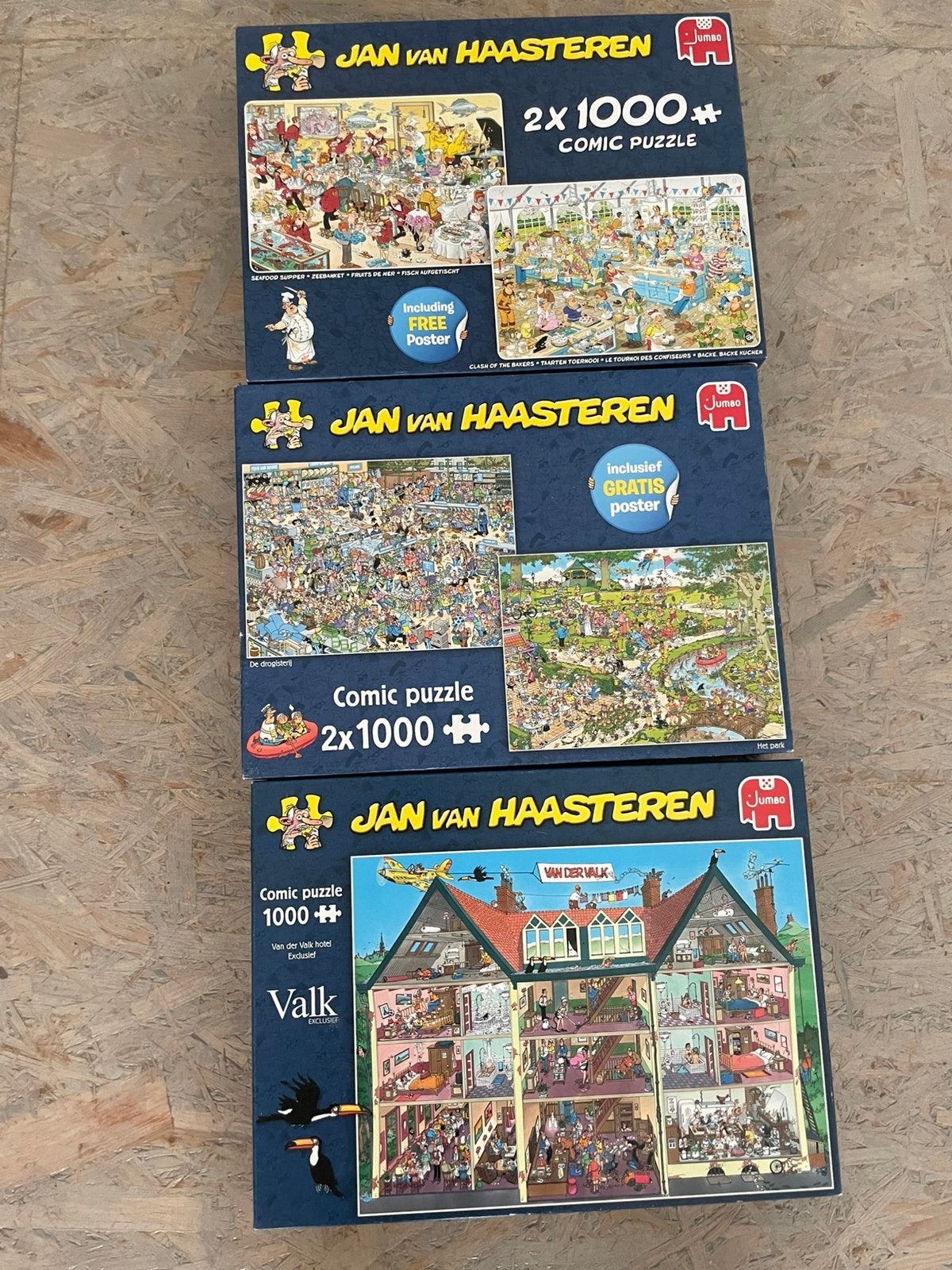 Jan van Haasteren puzzels, Ophalen of Verzenden, 500 t/m 1500 stukjes, Zo goed als nieuw