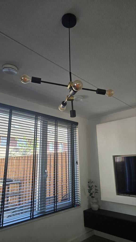 Hanglamp goud zwart hanglamp torstein jysk, Ophalen of Verzenden, Zo goed als nieuw