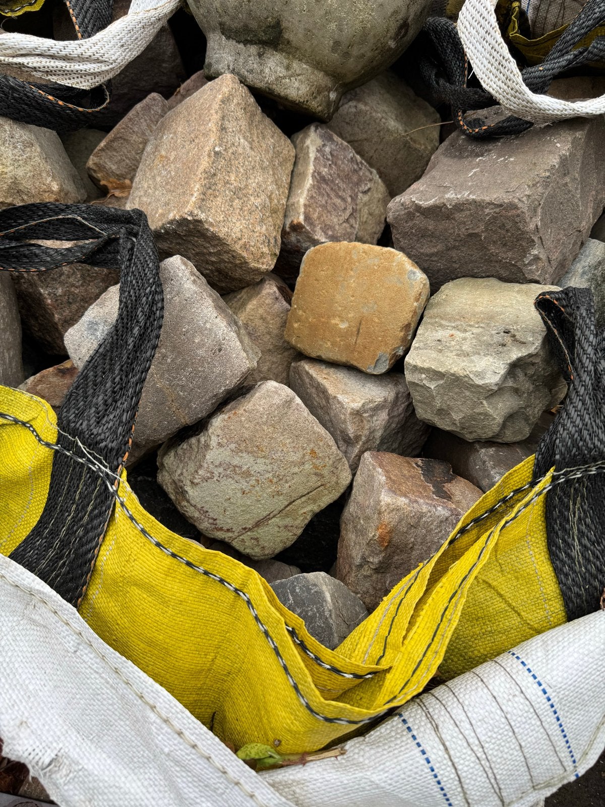Big Bag Keien Moppen Basalt Belgische Kasseien, Gebruikt, Ophalen of Verzenden, Kei, Basalt