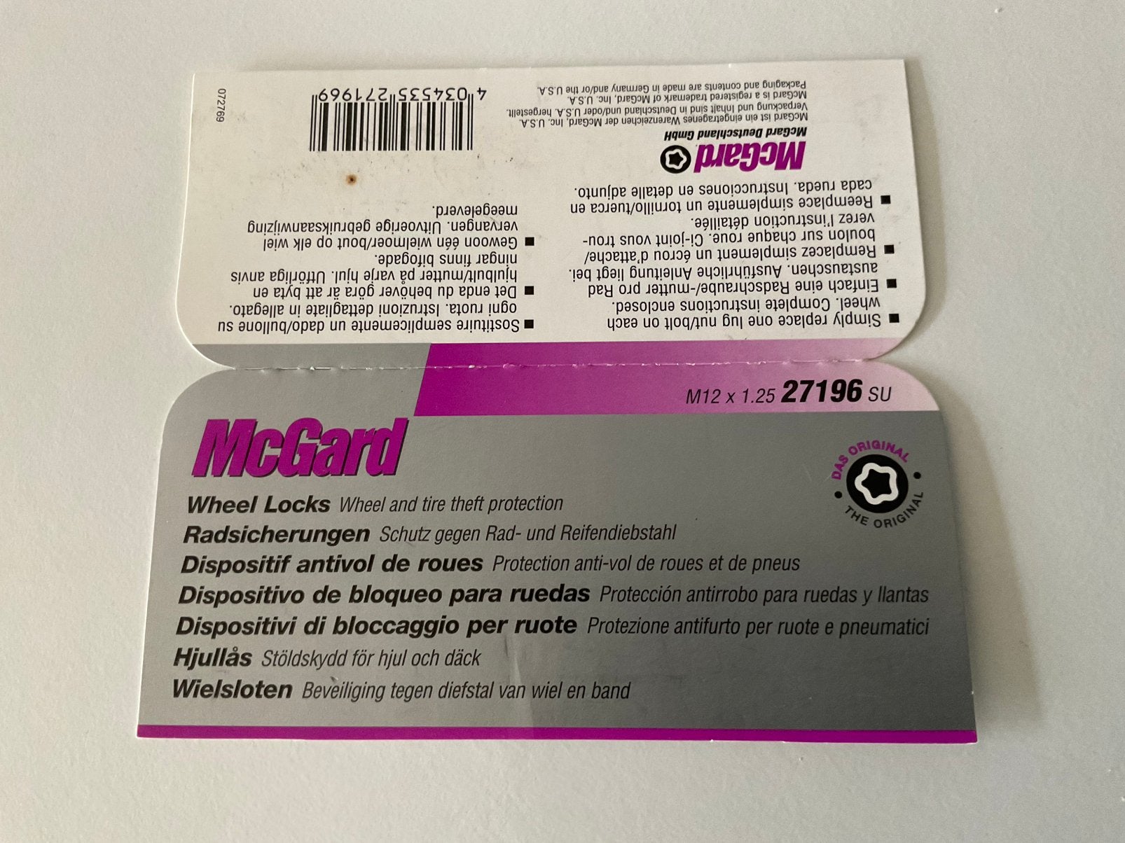 McGard sleutel 27196SU voor slotbouten, Auto diversen, Ophalen of Verzenden