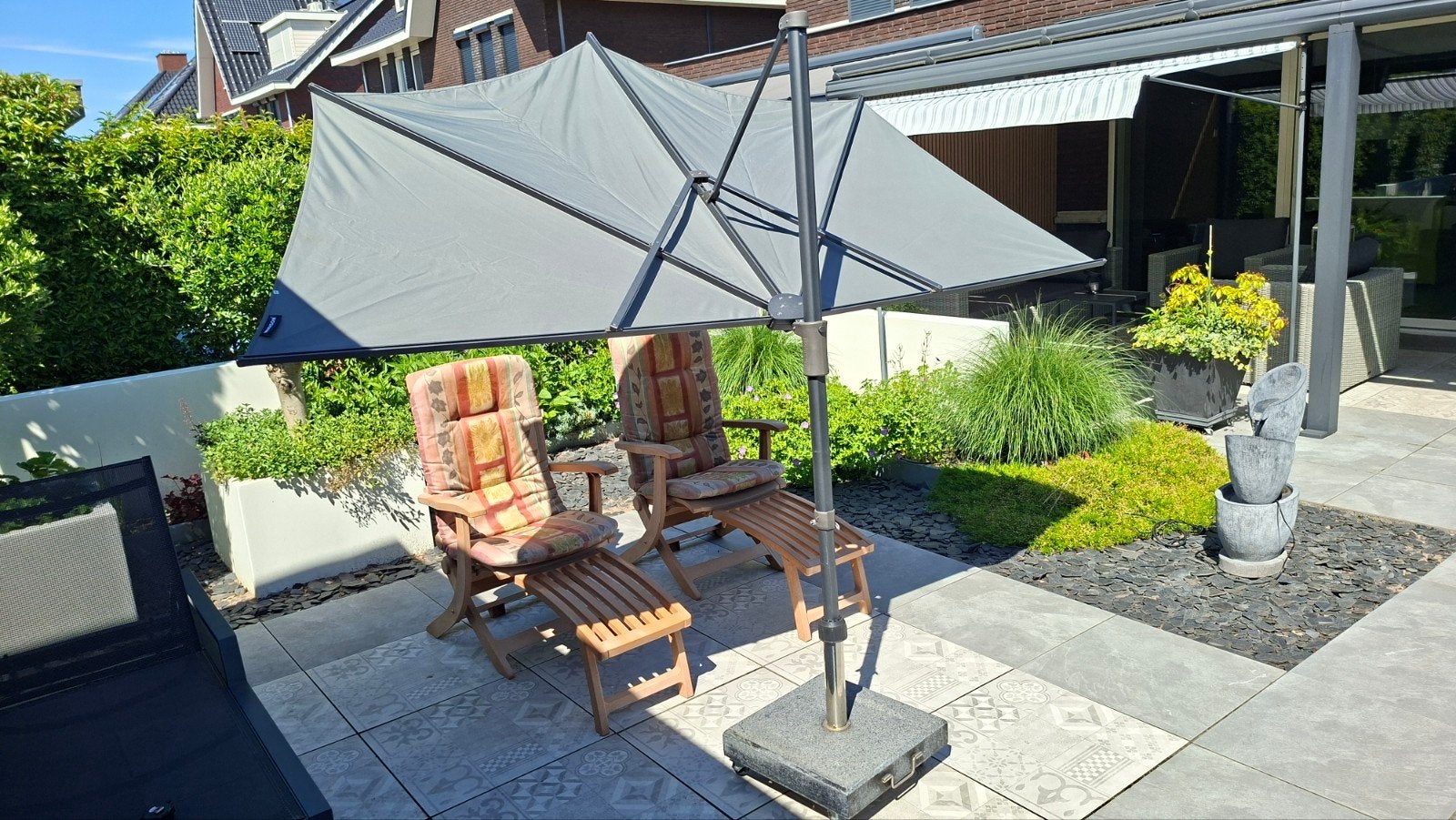 Parasol Madison Afm. 170x150cm, Tuin en Terras, Parasols, Ophalen, Zo goed als nieuw, Verstelbaar