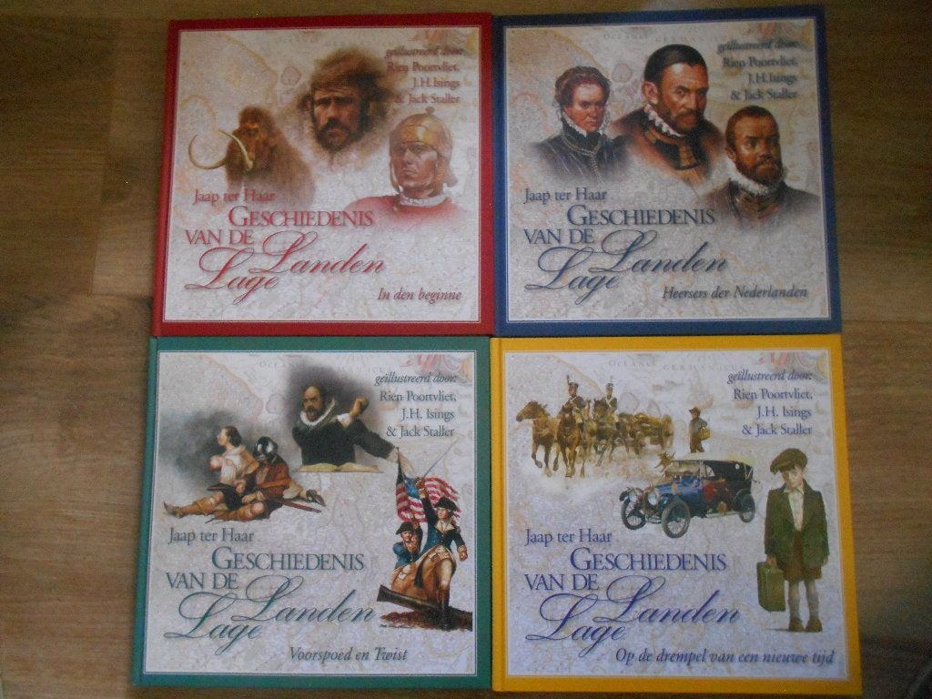 Jaap ter Haar Geschiedenis van de Lage Landen deel 1 t/m 4, Boeken, Ophalen of Verzenden, Zo goed als nieuw