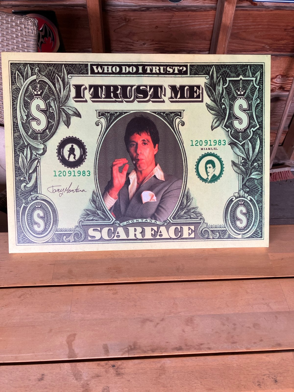 Scarface "I Trust Me" Print in lijst, Huis en Inrichting, Ophalen, Nieuw, Foto of Poster, Minder dan 50 cm
