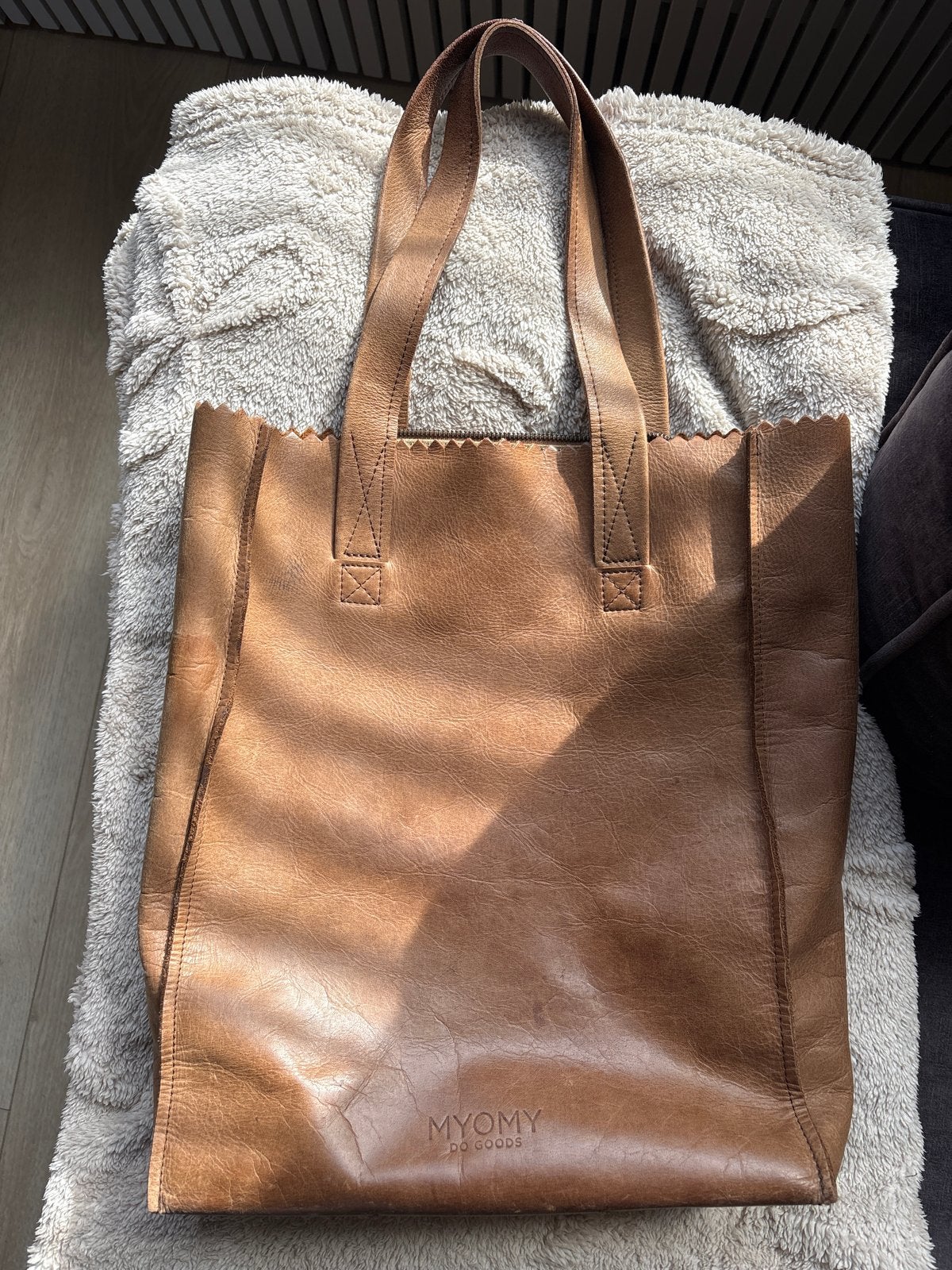 MYOMY Do Goods Shopper - Bruin Leren Tas, Ophalen of Verzenden, Gebruikt, Bruin, Shopper