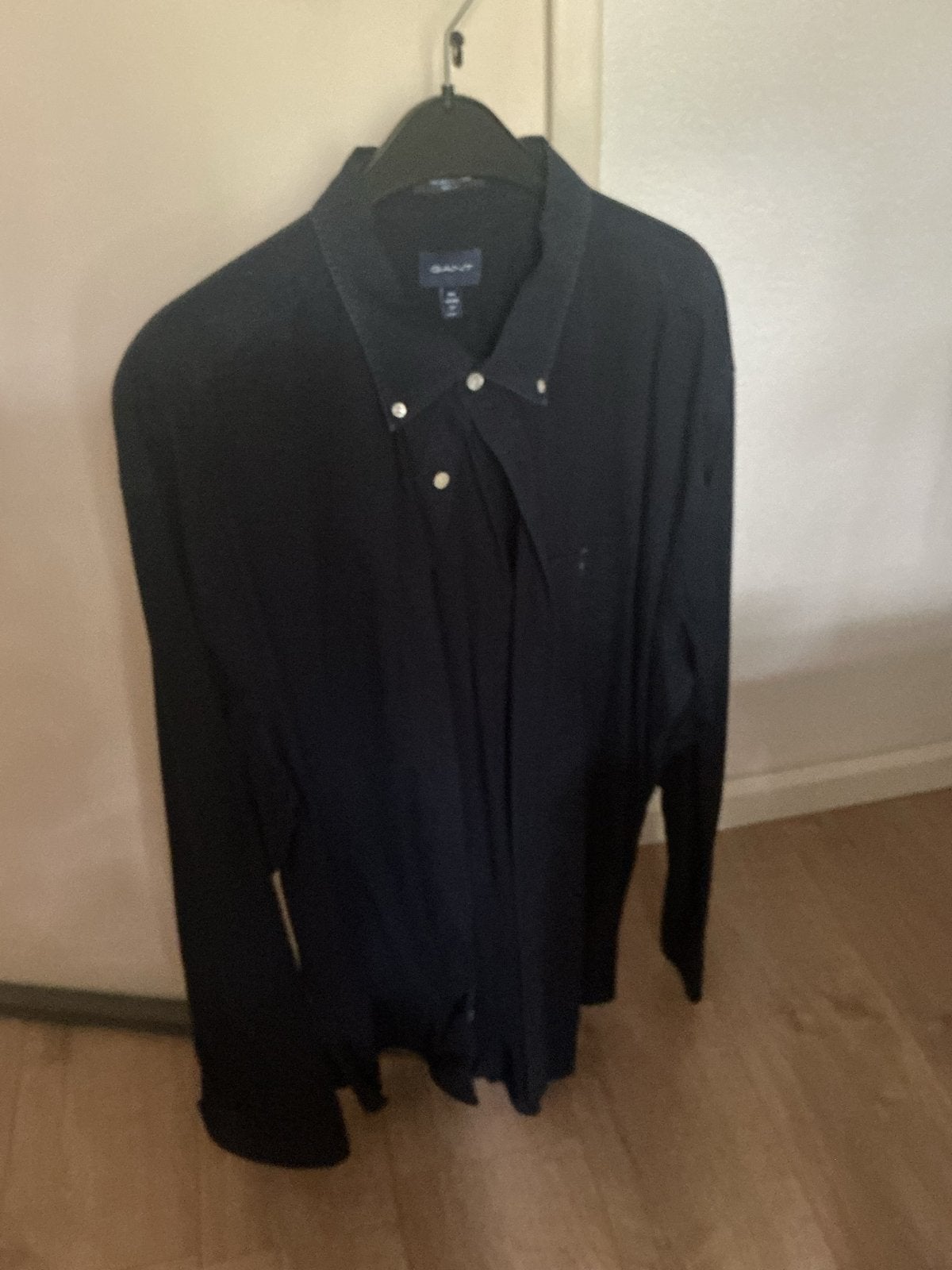 Gant overhemd donkerblauw 3XL zgan, Ophalen of Verzenden, Zo goed als nieuw, Blauw, Overige halswijdtes