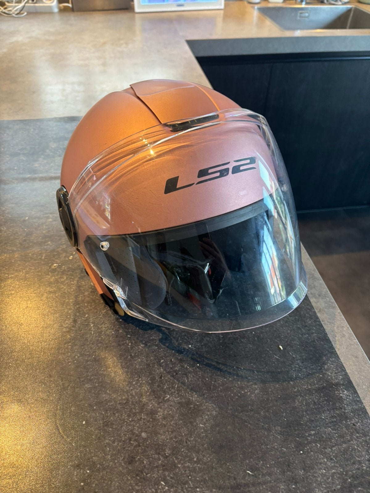 Scooterhelm LS2 OF620 Classy Roze maat S, Fietsen en Brommers, Ophalen, Gebruikt, Small
