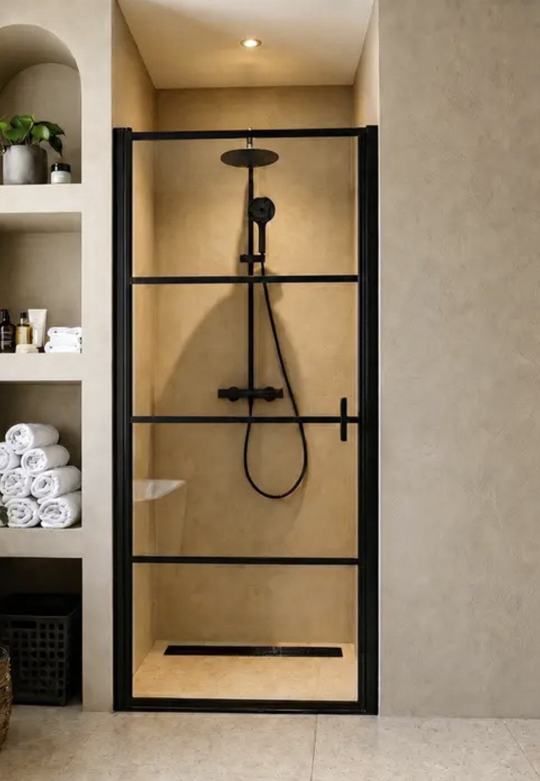 Saniclear Nero douchedeur 80x200, Ophalen, Nieuw, Glas, Douche