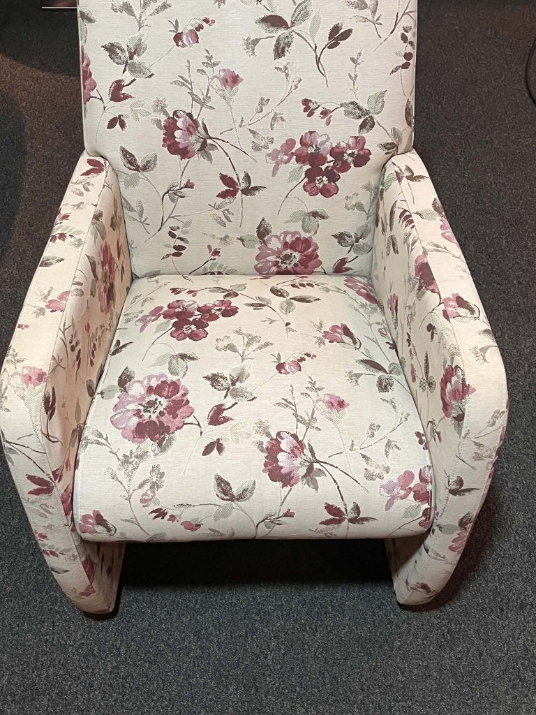Fauteuils met bloemenprint en wieltjes, Ophalen, Gebruikt, Stof, 50 tot 75 cm