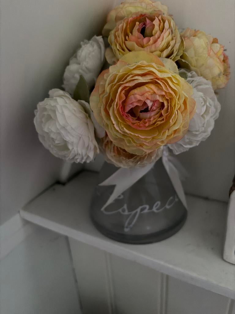 Kunstbloemen Riviera Maison en vaas, Binnen, Textiel, Ophalen of Verzenden, Zo goed als nieuw