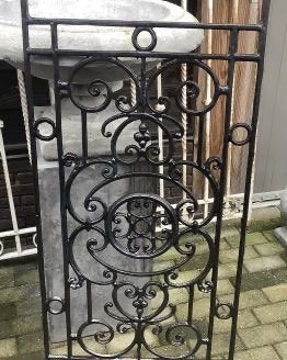 Deurrooster rondo gietijzer 49/80 in twee kleuren., Ophalen of Verzenden