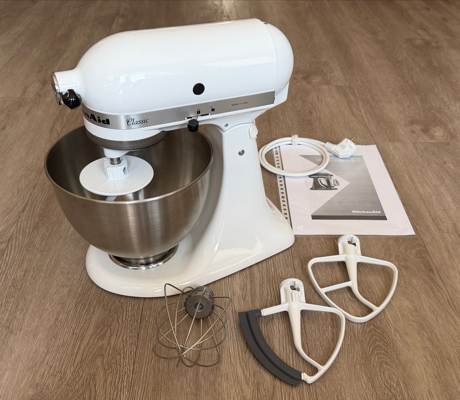 KitchenAid Classic Keukenmixer - Wit, Witgoed en Apparatuur, Keukenmixers, 4 liter of meer, 3 snelheden of meer, Ophalen of Verzenden