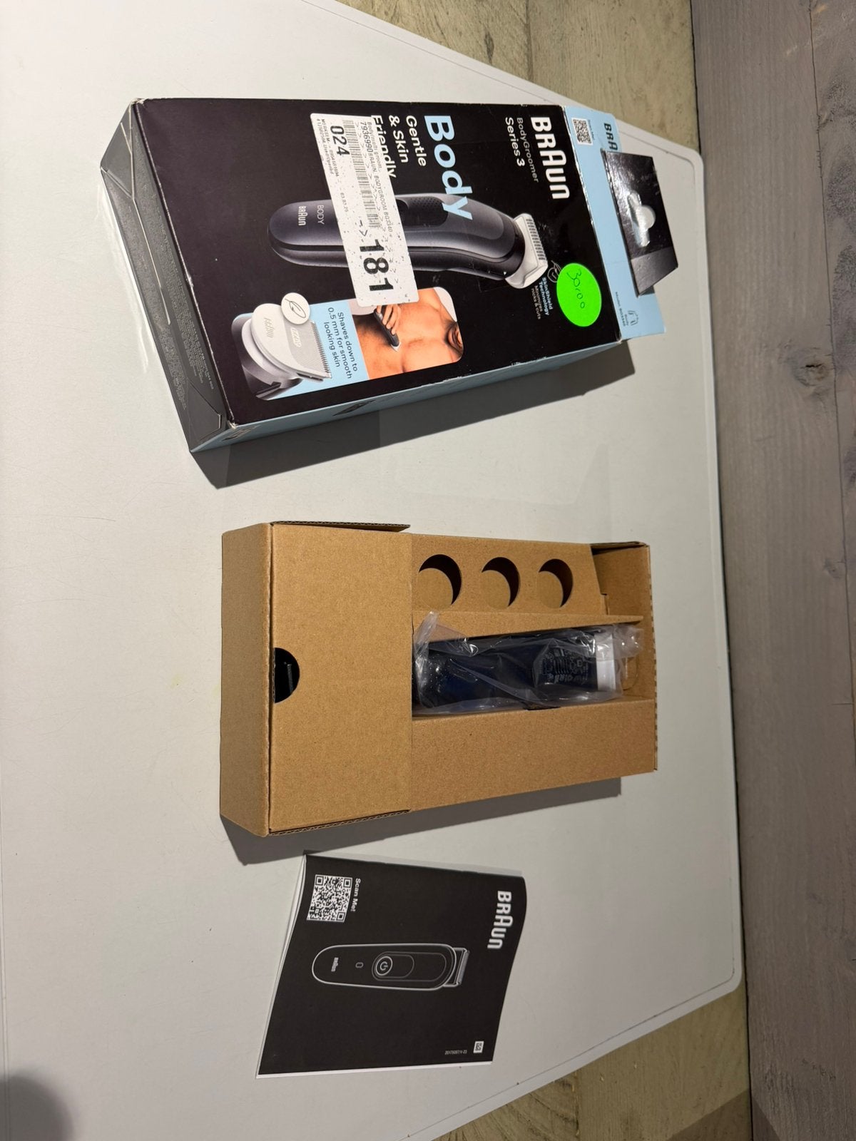BRAUN BodyGroomer BG3340 Bodygroomer Grijs, Scheren en Epileren, Ophalen of Verzenden, Zo goed als nieuw, Nvt