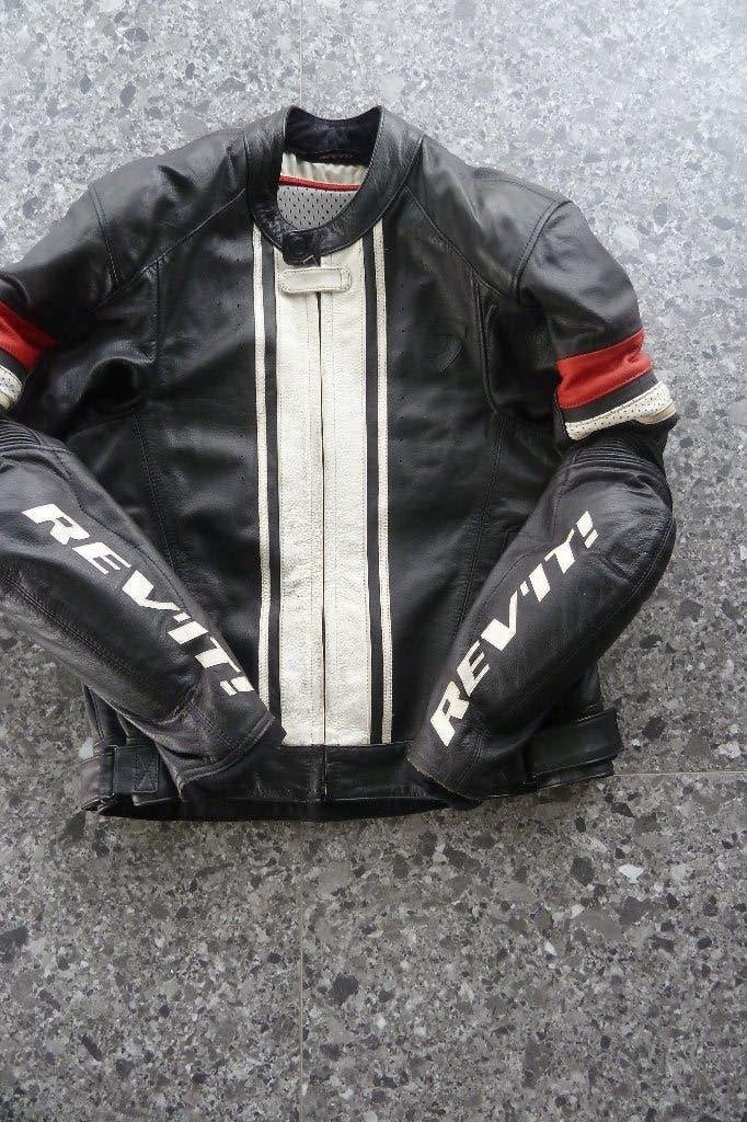 Rev'it! leren motorjack heren maat 48, Motoren, Heren, Jas | leer, Tweedehands, Ophalen
