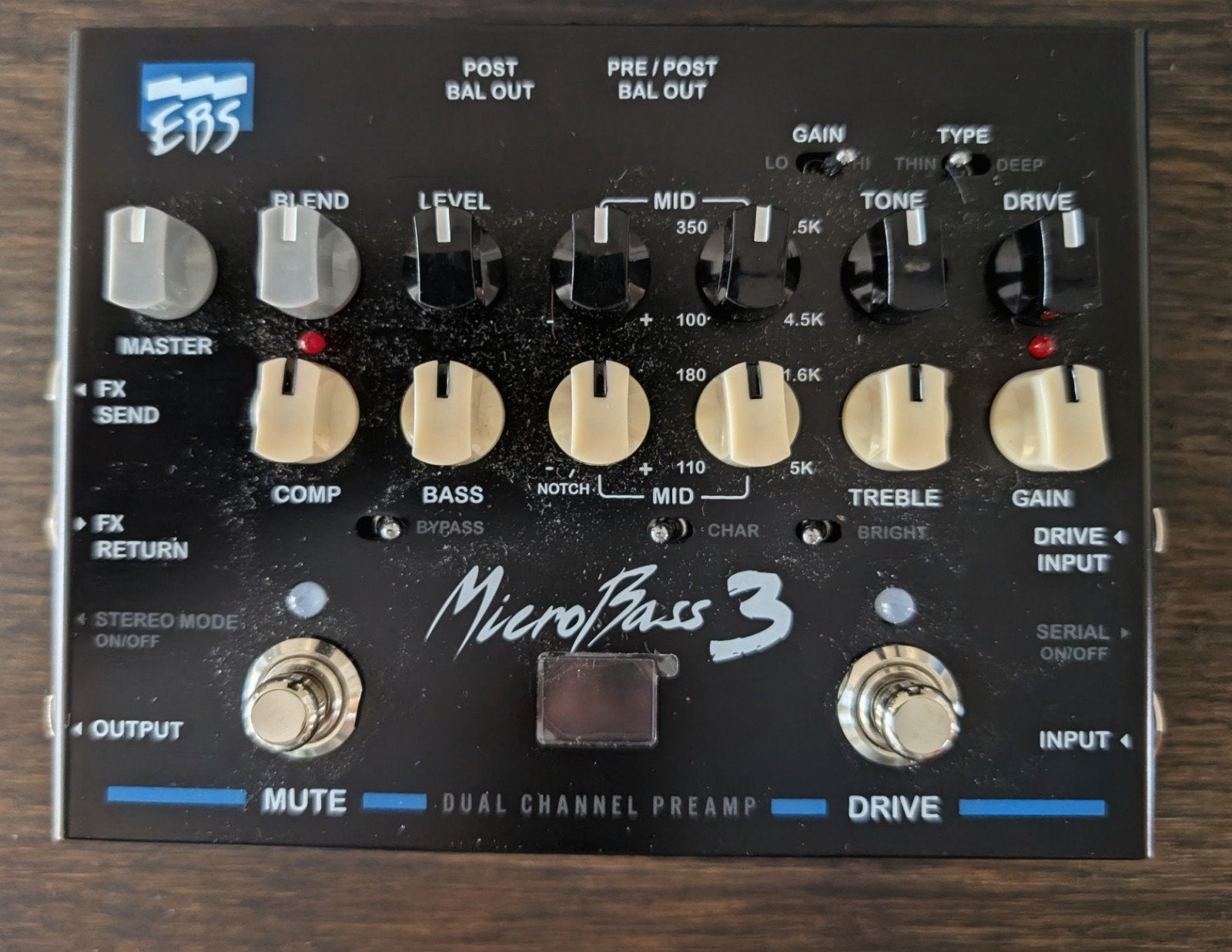EBS MicroBass 3 Dual Channel Bass Preamp - Zo goed als nieuw, Ophalen of Verzenden, Zo goed als nieuw, Overige typen
