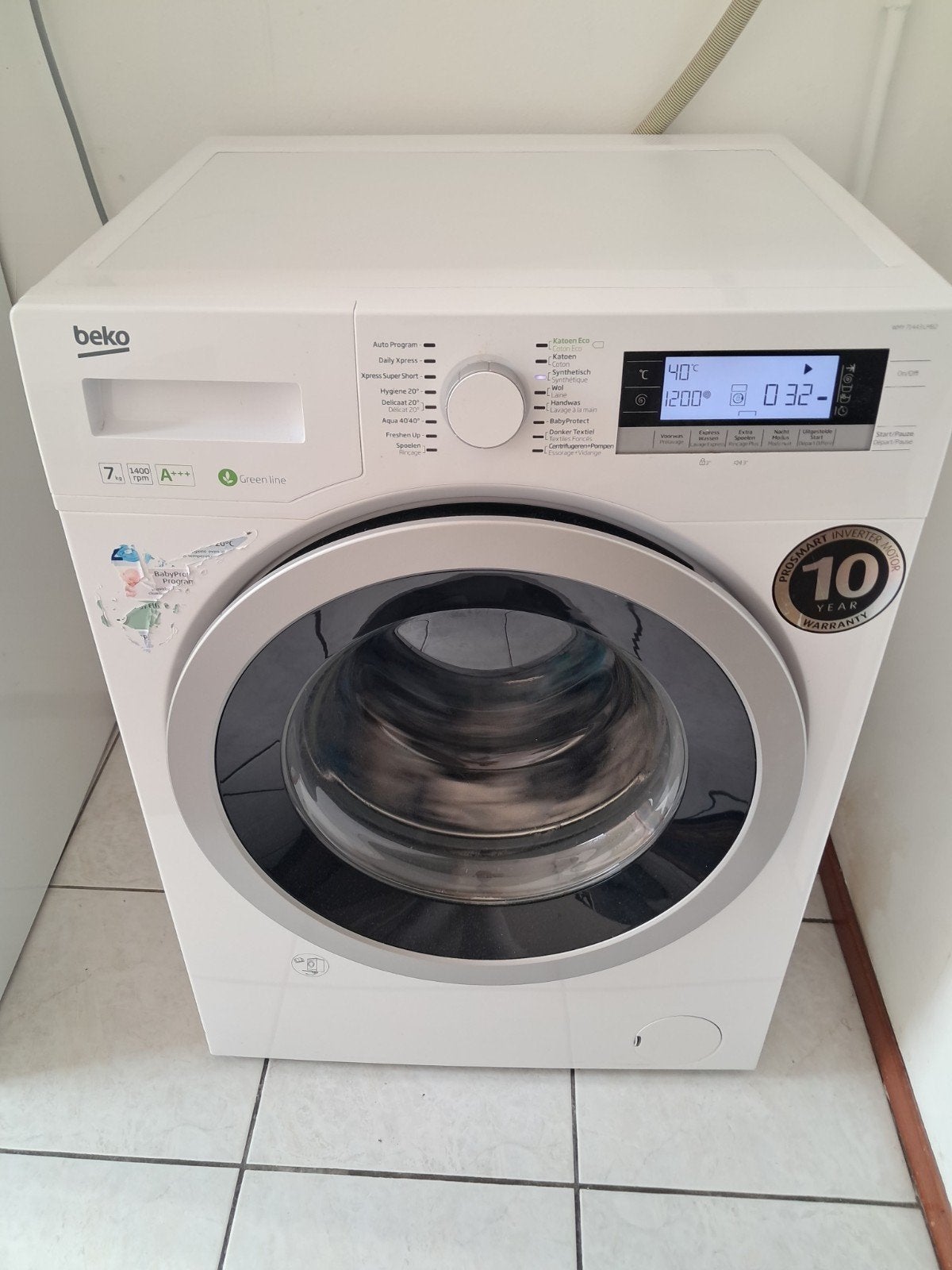 wasmachine te koop,merk Beco, Ophalen, 1200 tot 1600 toeren, 85 tot 90 cm