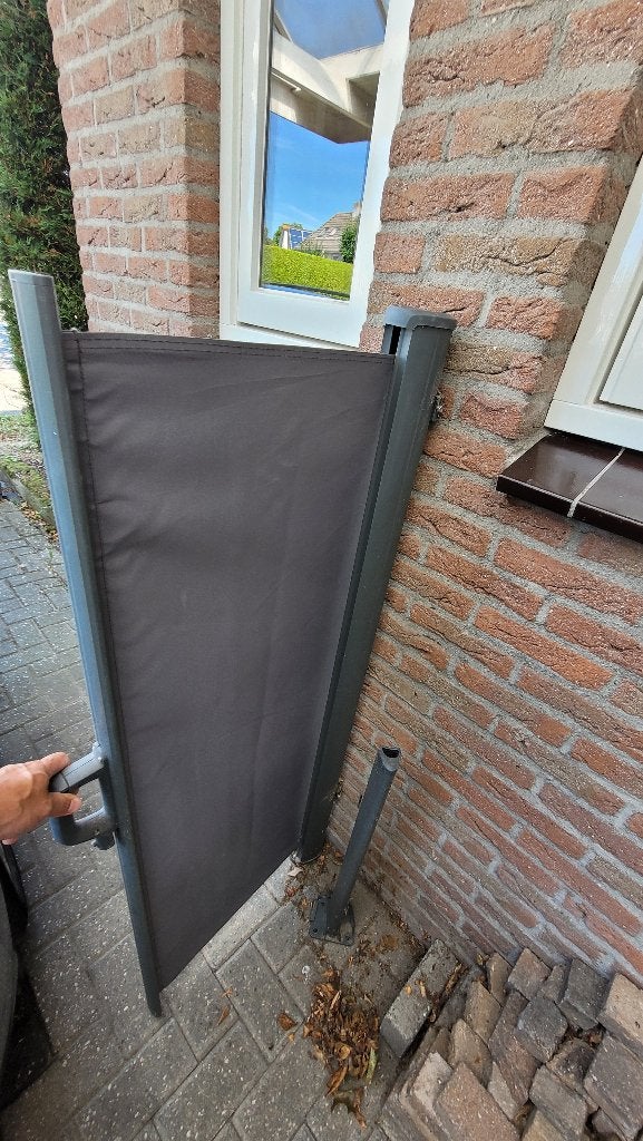 Windscherm uittrekbaar antraciet, Caravans en Kamperen, Ophalen, Uittrekbaar, Zo goed als nieuw