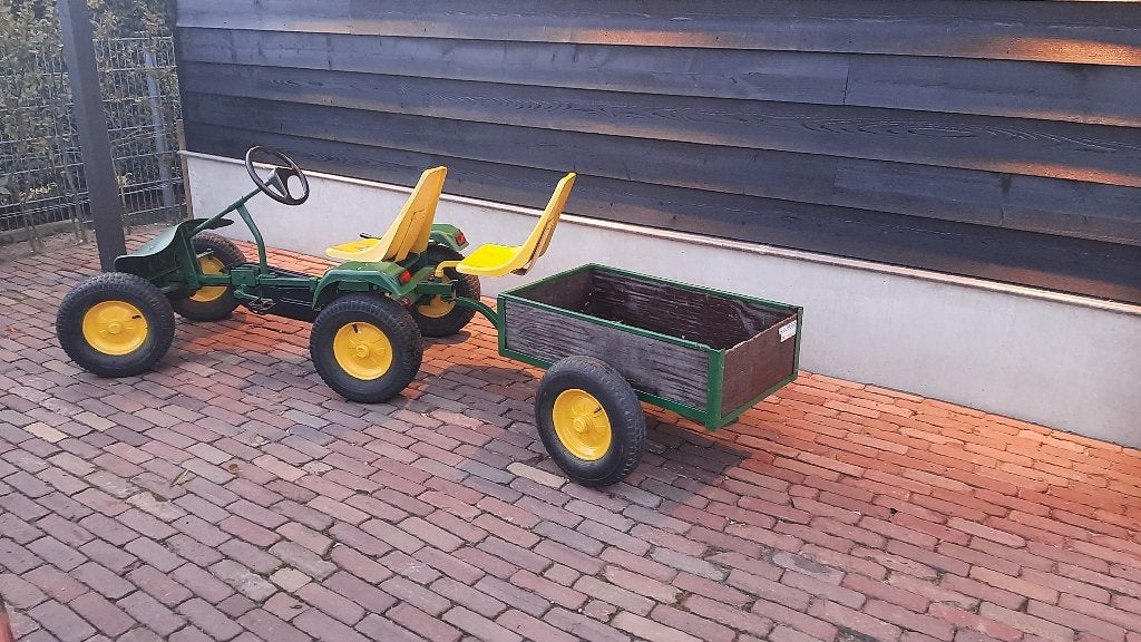 skelter met twee zitjes en aanhanger en lampjes en toeter., Kinderen en Baby's, Ophalen, Gebruikt, Overige merken, Duozit