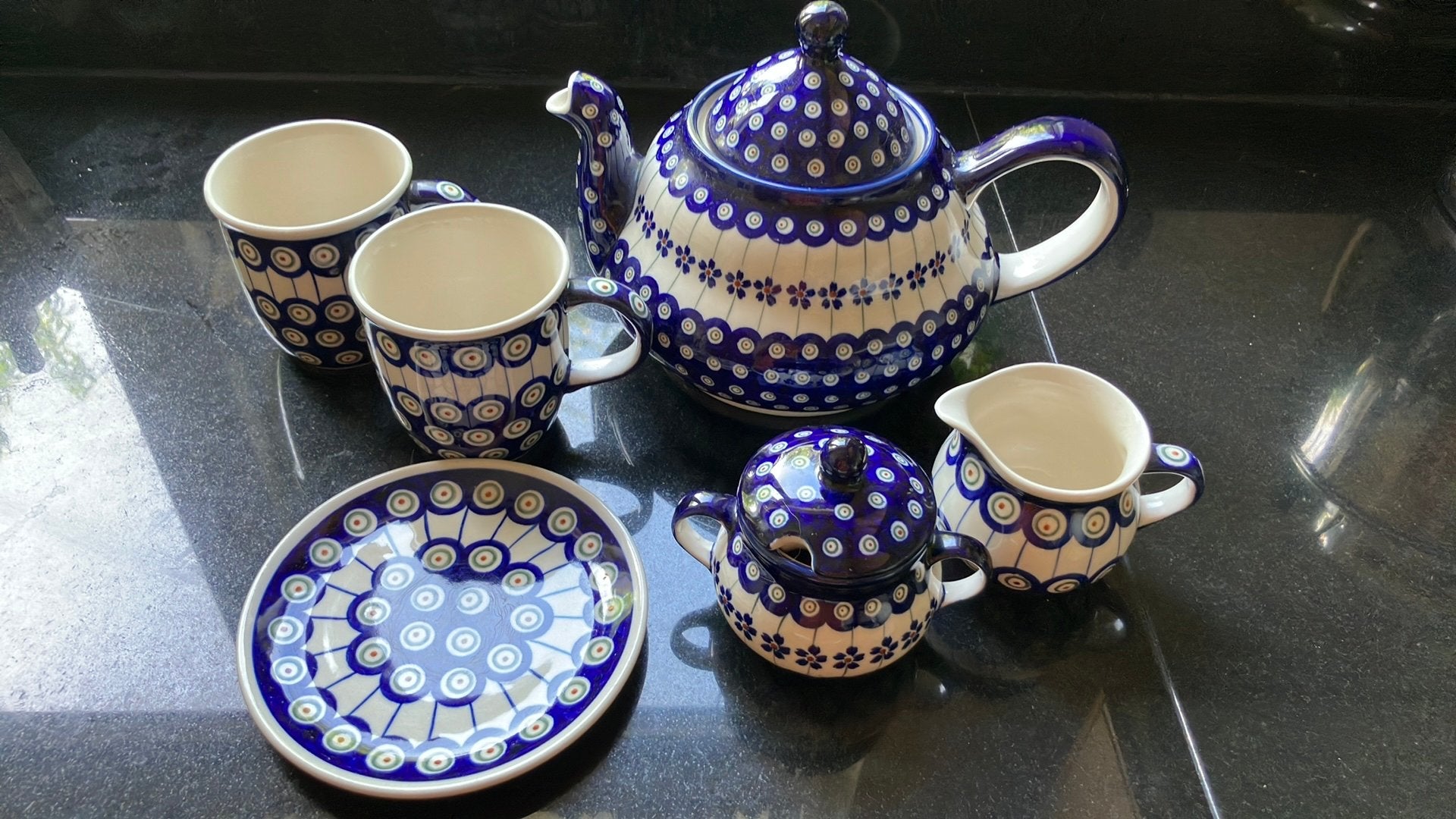 Bunzlau servies 6 delen, Keramiek, Ophalen of Verzenden, Zo goed als nieuw, Overige stijlen