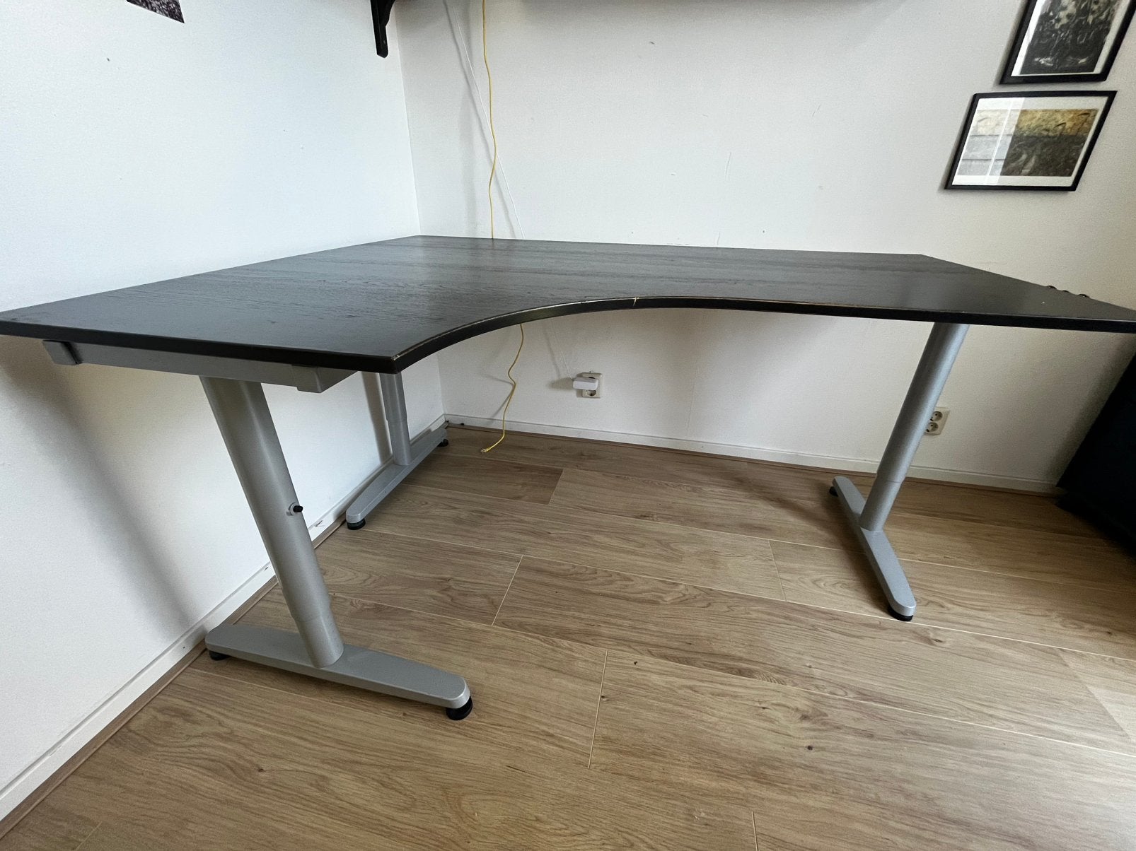 IKEA Galant hoekbureau 160x80, Huis en Inrichting, Ophalen, Zwart, 160 cm, Gebruikt