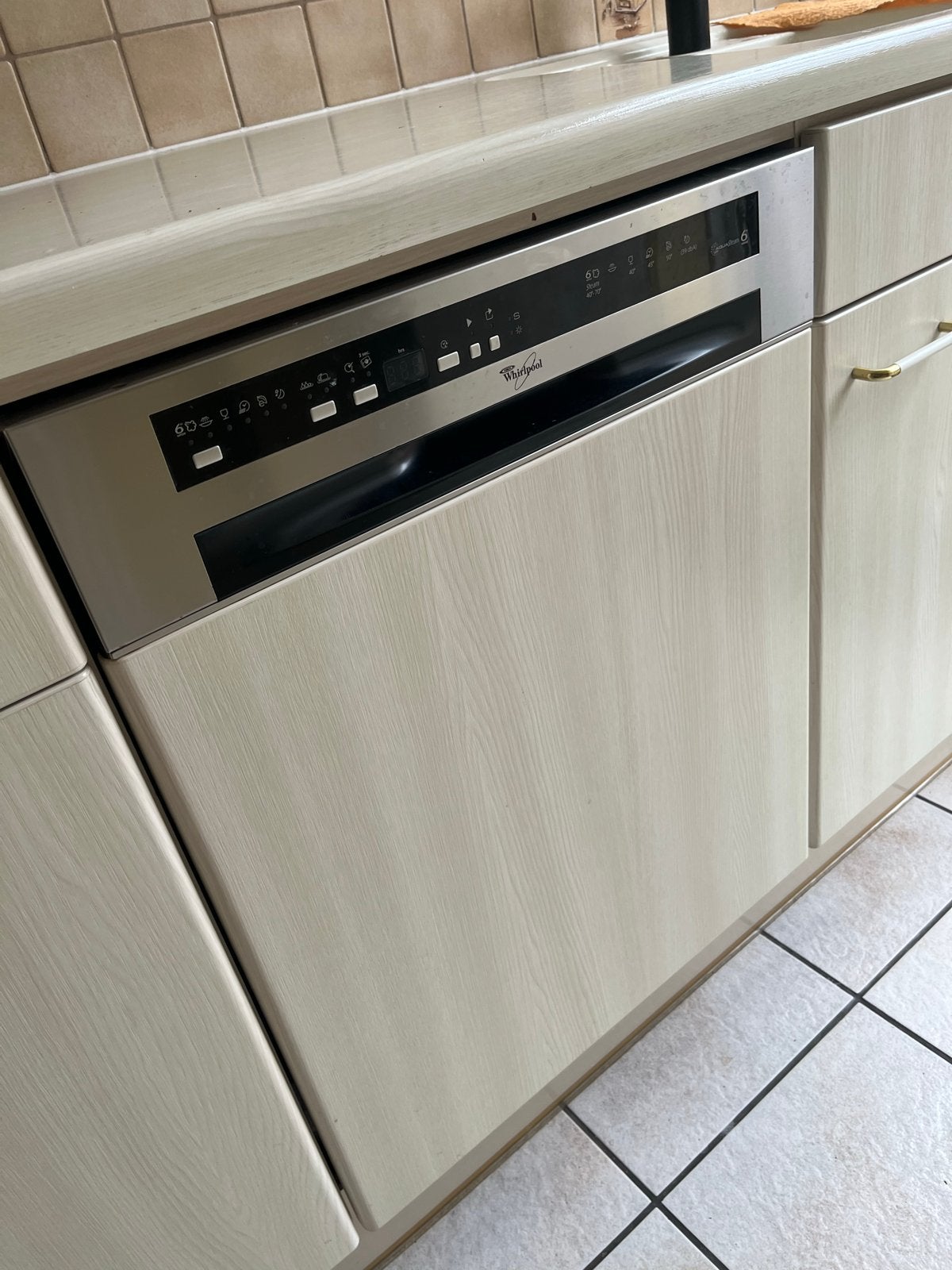 Whirlpool ADG 6999 Inbouw Vaatwasser - Zilver, Ophalen, Gebruikt, 60 cm of meer, Energieklasse A of zuiniger