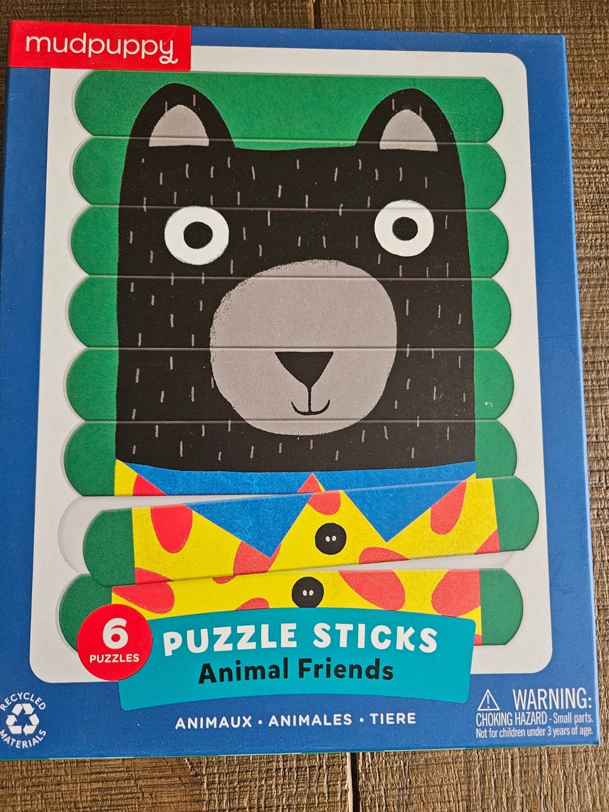 Mudpuppy Puzzelsticks - Animal Friends (6 puzzels), Ophalen of Verzenden, Nieuw, 2 tot 4 jaar