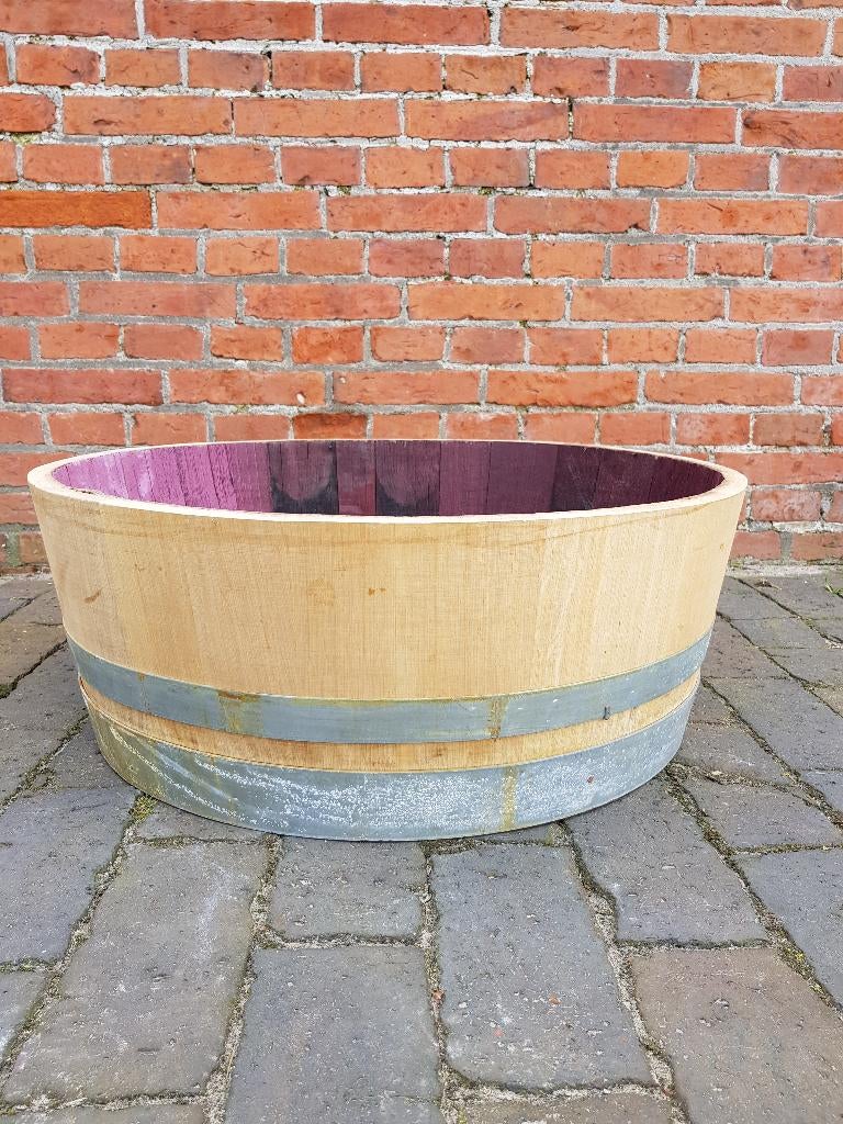 Plantenbak, wijnvat, watervanger/regenton, houten plantenbak, Rond, Ophalen of Verzenden, Zo goed als nieuw, Balkon