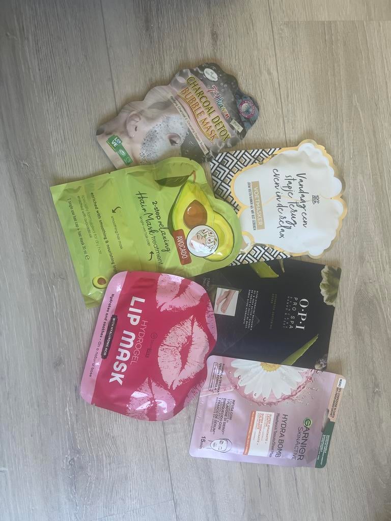 Verwenpakket: Maskers voor haar, gezicht, lippen, handen & v, Ophalen of Verzenden, Nieuw, Gehele gezicht, Verzorging