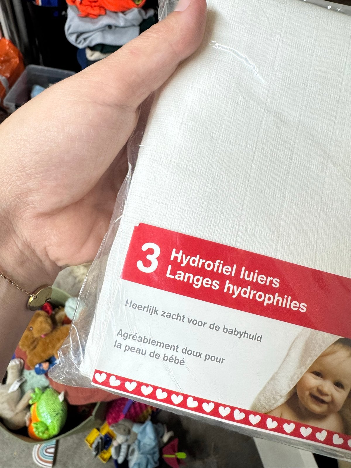 6 nieuwe hydrofiele luiers Bambino 60x60 cm, Kinderen en Baby's, Ophalen of Verzenden, Nieuw