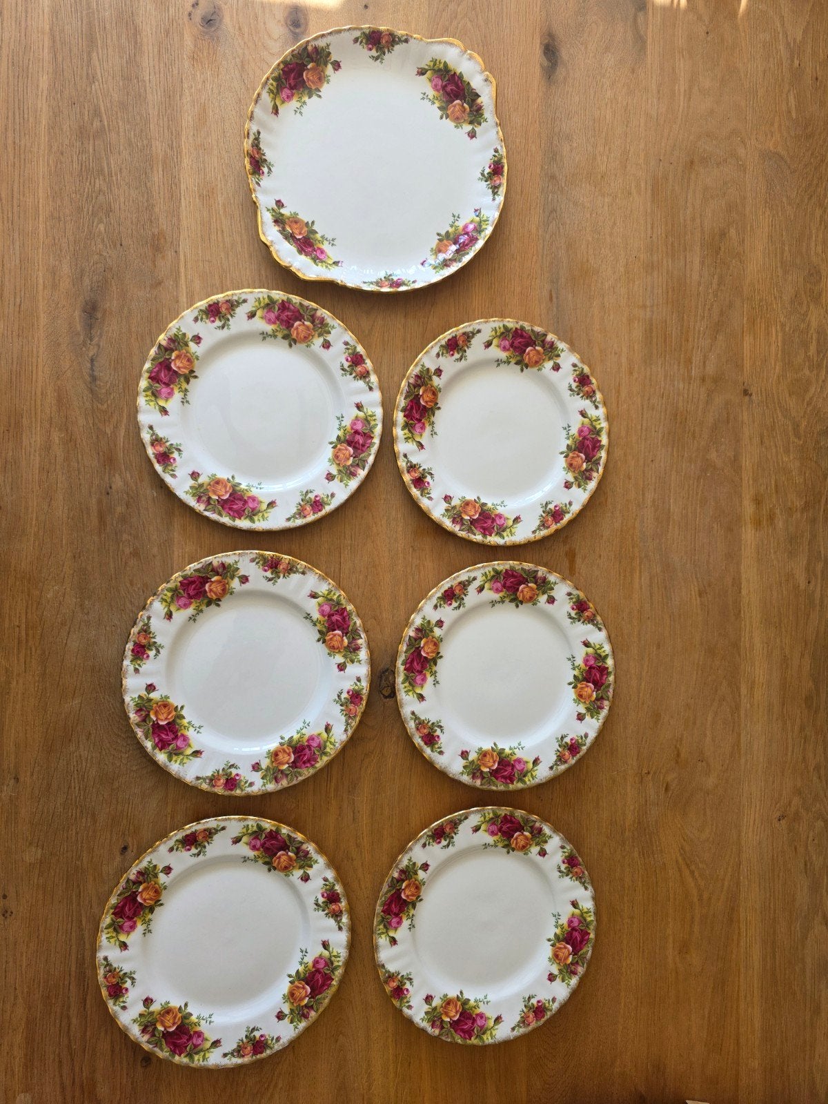 Royal Albert Old Country Roses: 6 borden en 1 schaal, Ophalen