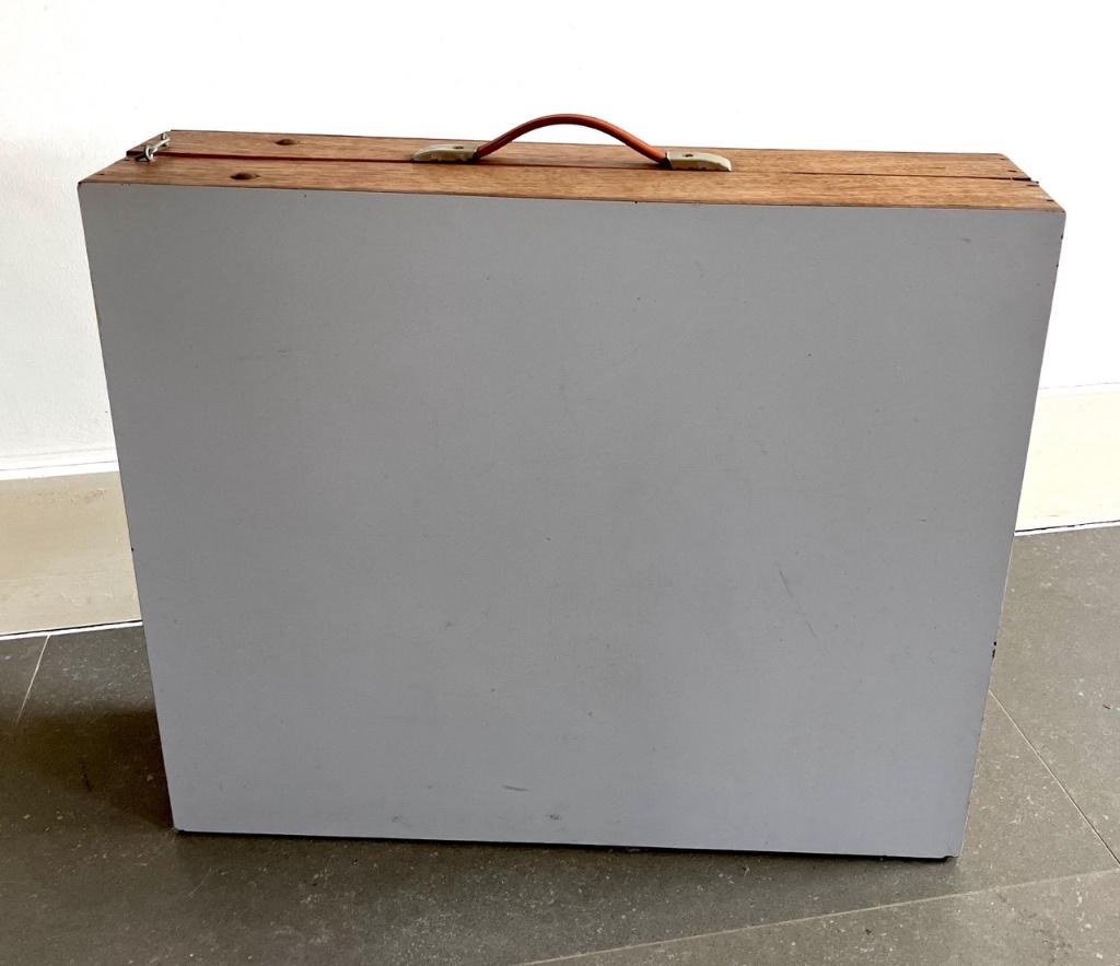 Vintage jaren 60 - Campingtafel koffer, Caravans en Kamperen, Kampeermeubelen, Ophalen, Gebruikt, Campingtafel