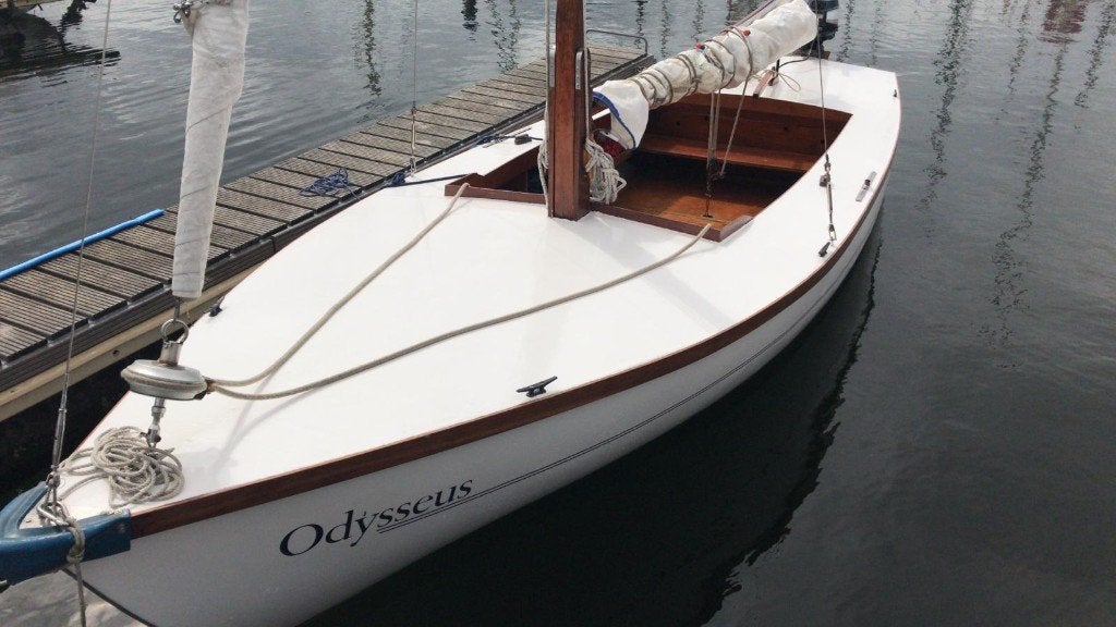 Fly Tour klassieke open zeilboot hout + trailer + motor, Watersport en Boten, Ophalen, Gebruikt, Anker, Overige typen