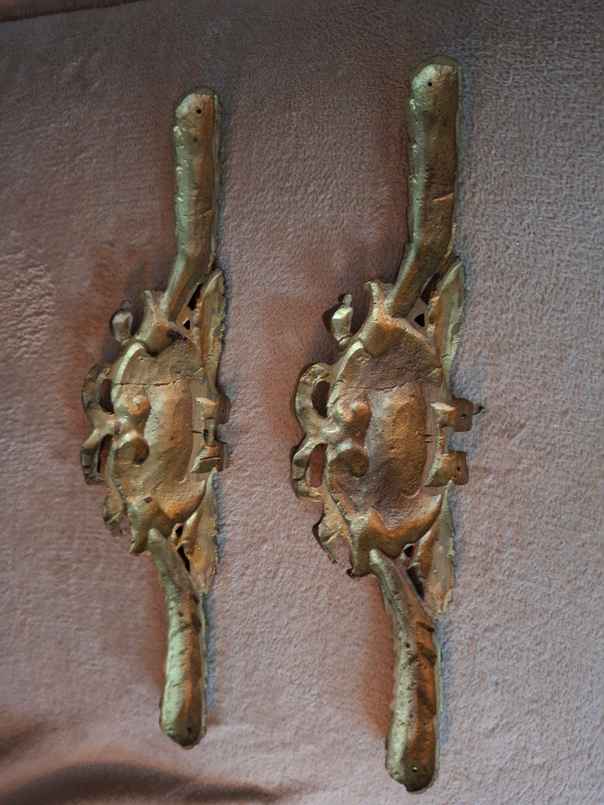 Decoratieve bronzen ornamenten, set van 2, Antiek en Kunst, Ophalen of Verzenden