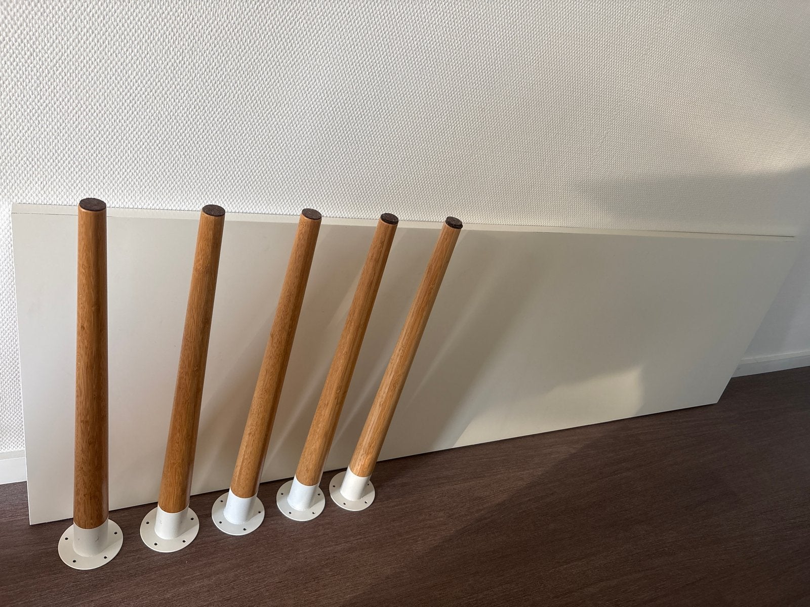 IKEA Linnmon Tafelblad met 5 HILVER Tafelpoten, Huis en Inrichting, Ophalen, Gebruikt, 100 tot 150 cm, 50 tot 100 cm