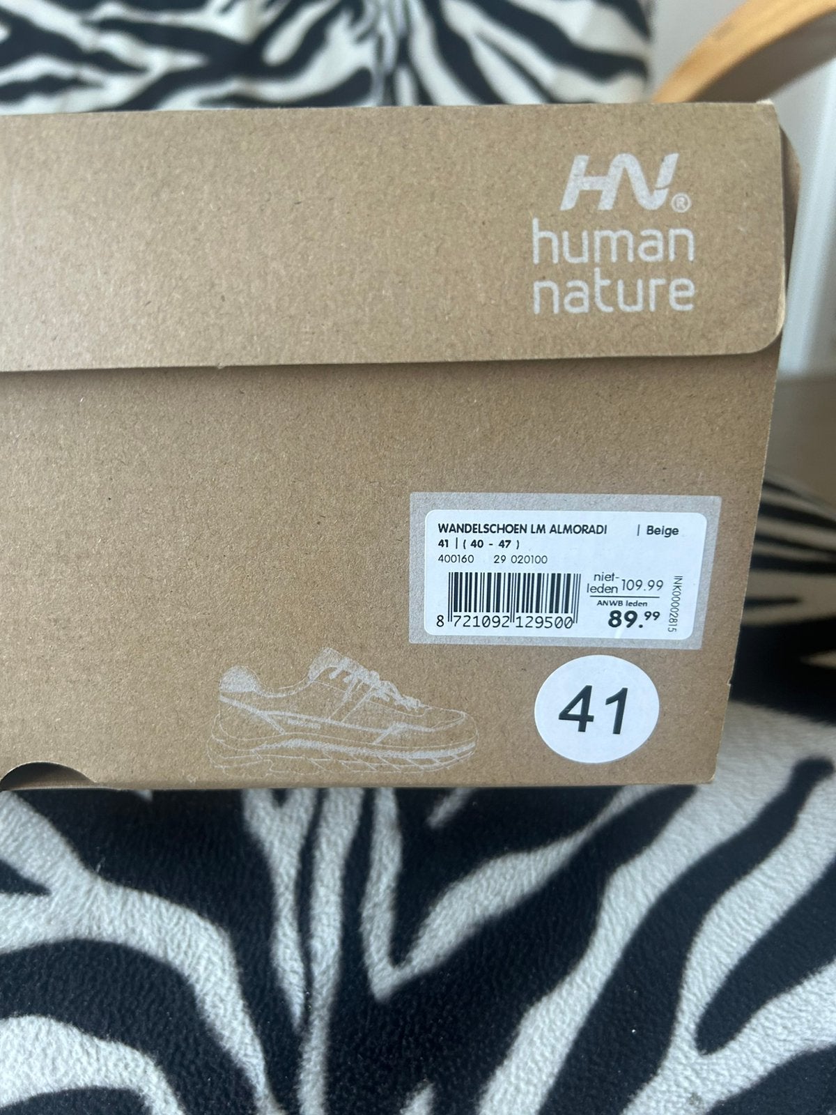 ANWB hippe wandelschoenen maat 41., Kleding | Heren, Zwart, Nieuw, Ophalen of Verzenden, Wandelschoenen of Bergschoenen