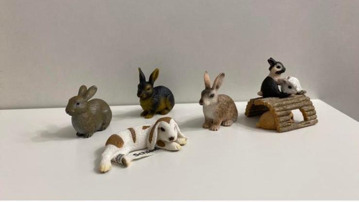Schleich Konijnen 🐰🐰, Ophalen of Verzenden, Zo goed als nieuw, Paard, Beeldje of Figuurtje