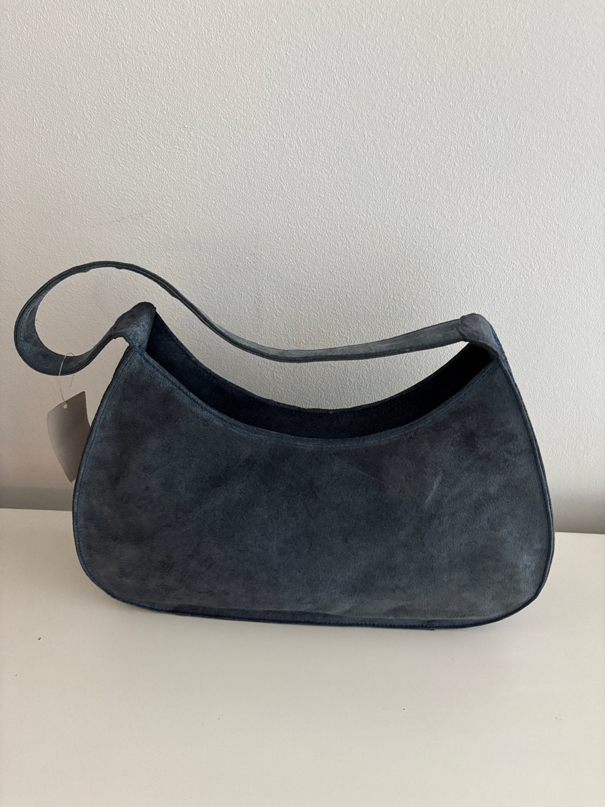 Jeans blauw nubuck leren tas Antonio Paolo Nieuw, Verzenden, Nieuw, Blauw, Schoudertasje
