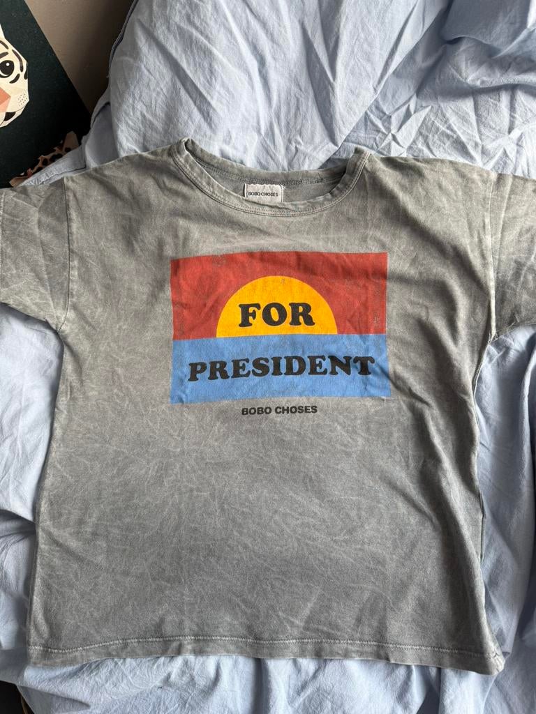 Bobo choses tshirt president maat 134, Ophalen of Verzenden, Zo goed als nieuw, Jongen, Shirt of Longsleeve