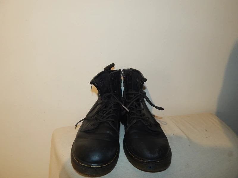 Dr Martens zwarte laarsjes soepel leer veters en rits mt 36, Kleding | Dames, Schoenen, Verzenden, Zwart, Lage of Enkellaarzen