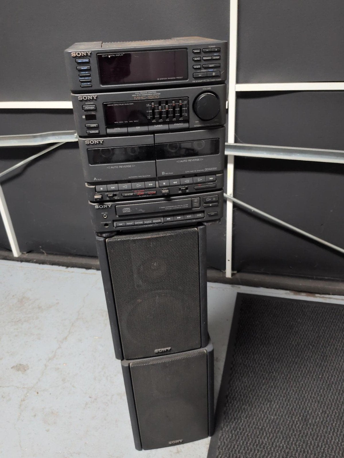 Sony MHC-1500 Stereo Set met Dubbel Cassettedeck en CD, Audio, Tv en Foto, Stereo-sets, Gebruikt, Tuner of Radio, Sony, Losse componenten