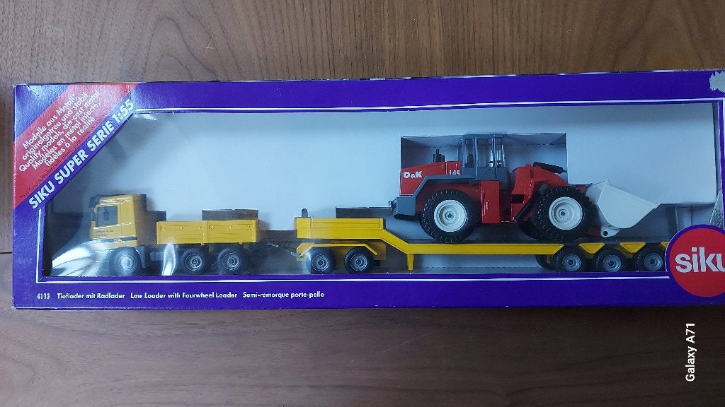 Siku 4113 Mercedes met dieplader en graafmachine, Ophalen of Verzenden, Zo goed als nieuw, Bus of Vrachtwagen, SIKU