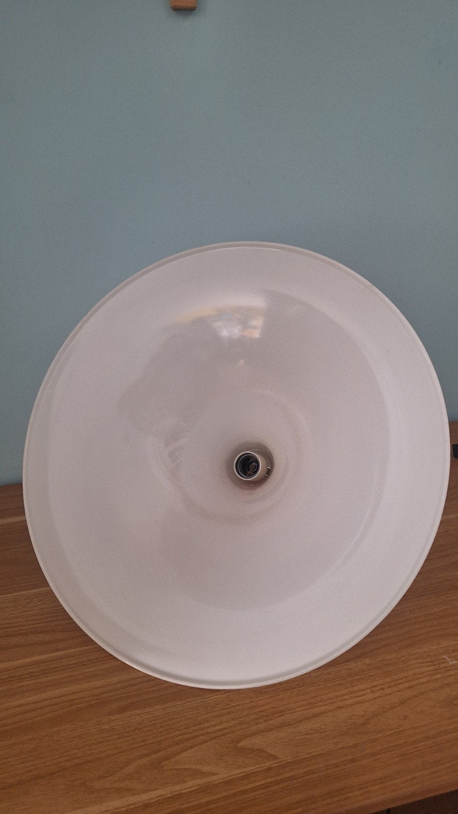 Vintage Space Age heksenhoed hanglamp in het wit, Ophalen, Kunststof, Vintage, E27 (groot)
