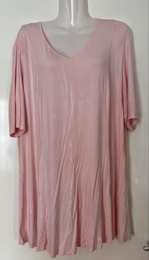 Ulla Popken roze lange A- line top maat 46/48 [vj]