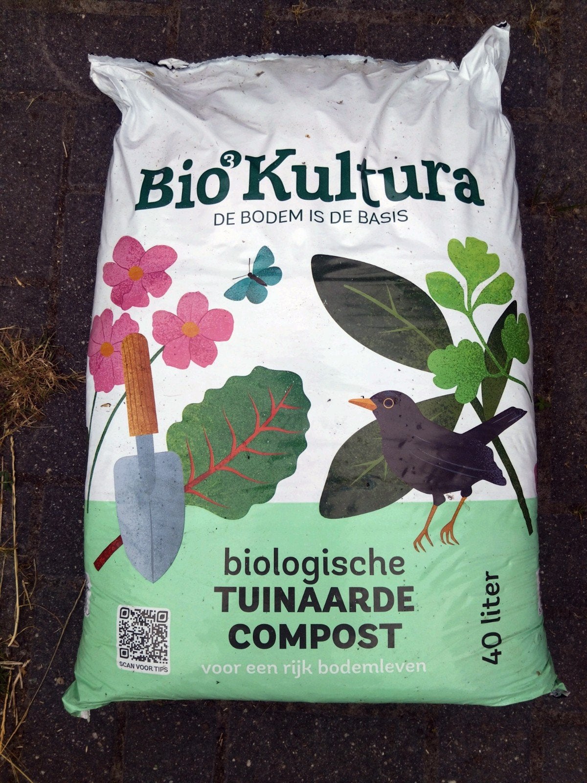 BioKultura Biologische Tuinaarde Compost 40 liter, Ophalen