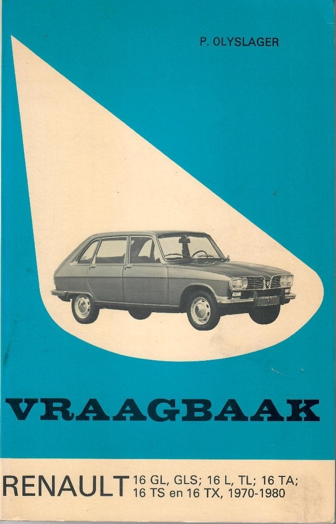 Vraagbaak Renault 16, Auto diversen, Handleidingen en Instructieboekjes, Ophalen of Verzenden