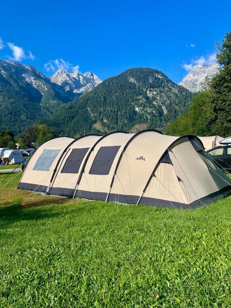 Obelink Familia 6 Tunneltent, Caravans en Kamperen, Ophalen, Zo goed als nieuw, Tot en met 3