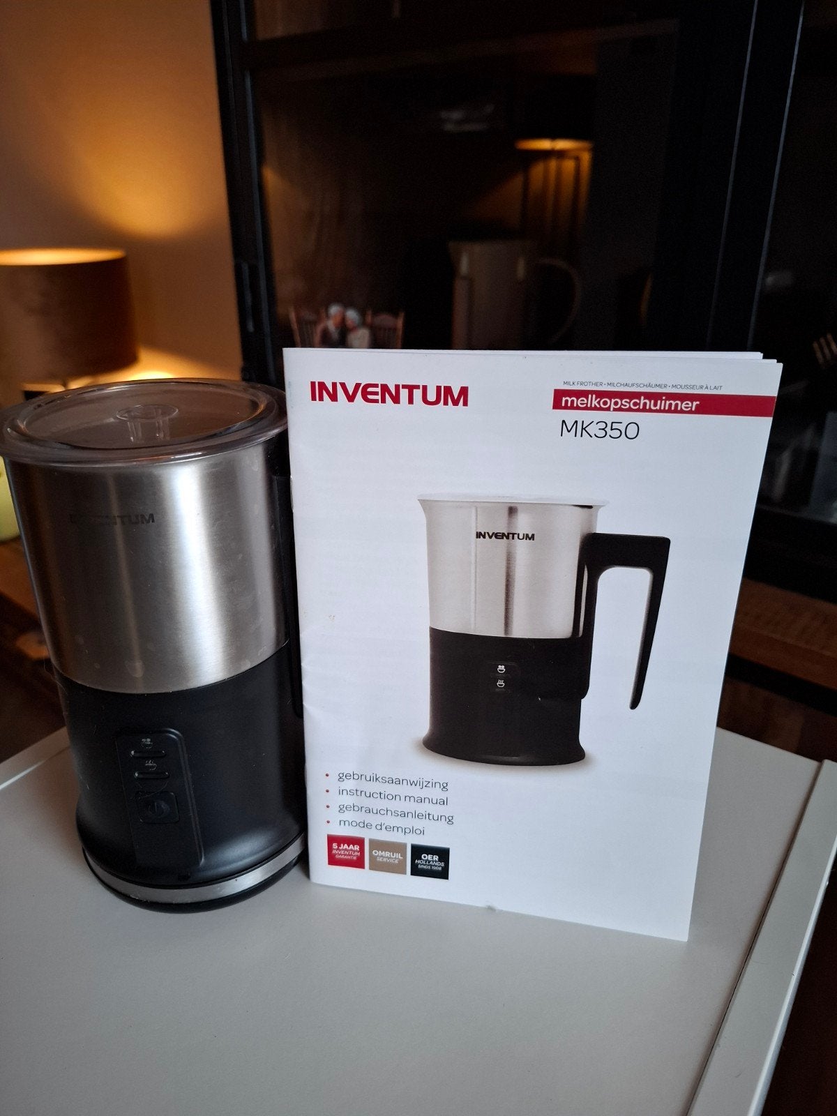 Inventum MK350 Melkopschuimer - Zo goed als nieuw, Witgoed en Apparatuur, Ophalen of Verzenden, Zo goed als nieuw, Elektrische melkopschuimer