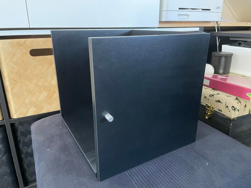 Kallax Inzetstuk Zwart 33x33 cm, Ophalen of Verzenden, Zo goed als nieuw